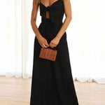 Vrinda Pocketed Adjustable Tie Smocked Back Jumpsuit