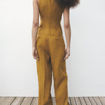Two Pieces Set Sleeveless Vest and Pants Suit