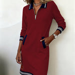 Sabine – Zip-Collar Polo Dress