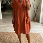 Pascale | Zip-Front Maxi Dress-