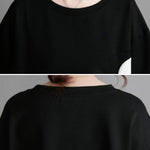 Original Loose Flower Printed Round-Neck Long Sleeves T-Shirt Top