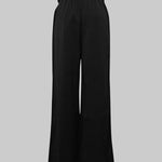 High Waisted Straight Leg Pleated Solid Color Split-Joint Pants Trousers