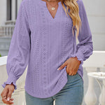Nadorine Long Sleeve T-Shirt Solid O Neck Elastic Tops for Women Casual Work Office Loose Fit 2026 | Under $40
