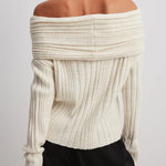 Nadorine Chic One Shoulder Wrapped Knitted Loose Sweater
