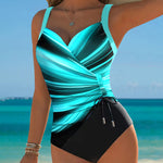 Eleanor | Gradient Drawstring One-Piece Swimsuit