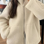 Oversized Full-Zip Teddy Jacket