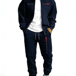 KZZ Two-piece set: printed zip-up jacket and sweatpants