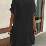 Savannah | Linen Blend Midi Shirt Dress