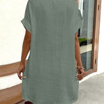 Savannah | Linen Blend Midi Shirt Dress