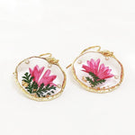 Retro Country Style Dried Flower Earrings