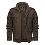 KZZ autumn men's casual windbreaker jacket workwear stand collar bomber jacket