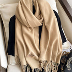 Solid Color Tasseled Scarf Scarfs&Hats