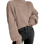 Rolled Neck Drop Shoulder Sweater