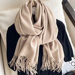 Solid Color Tasseled Scarf Scarfs&Hats