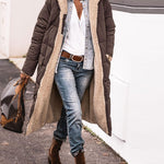 Reversible Sherpa Fleece Long Puffer Coats with Hood Outerwear