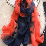 Original Floral Sun-Protection Silk Scarf