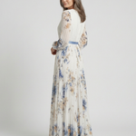 Lavinia | Long Sleeve V Neck Floral Maxi Dress