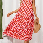 Women's Halter Neck Floral Print Vacation Dress
