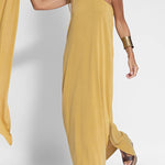 Flawless and Free One Shoulder Relaxed Slit Maxi Dress