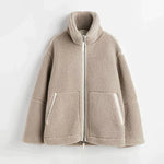 Silvana | Oversized Teddy Jacket with High Collar