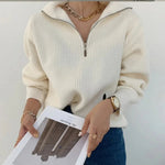 ELODIE��� - Comfy Half-Zip Sweater
