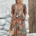 Roxanne | Vibrant Floral Wrap Midi Dress