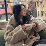 Silvana | Oversized Teddy Jacket with High Collar