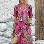Roxanne | Vibrant Floral Wrap Midi Dress