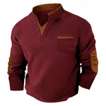 Beckett | Textured Long-Sleeve Henley Shirt