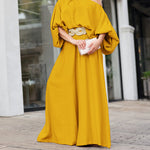 2 Pieces Outfit Turn-down Coll  Long Sleeve Button Front Satin  Shirt and Casual Vintage Floral  Print Elastic Back Waist Wide Leg  Pants Set without Belt
