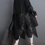 Original Solid Irregularity Hollow Dress