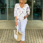 Joanne™ | Printed Button Tunic Top