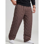 KZZ Men's Quilted Hooded Thermal Set