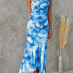 Anna | Purple Floral One Shoulder Dress