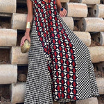 Fresh Breeze Ethnic Unique Print Ruffle Sleeve A-line Maxi Dress