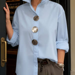 Amara | Stylish Button Stand Collar Blouse