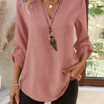 Camryn | Classic V-Neck Long Sleeve Shirt