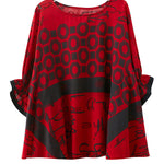 Original Printing Batwing Sleeve T-Shirts Tops