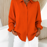 Ainsley™ | Casual Loose Fit Collared Blouse