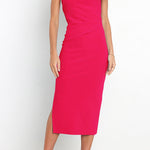One Shoulder Tank Pleated Dress