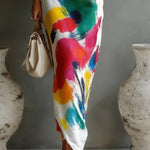 Adeline | Abstract Print Maxi Dress
