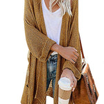Knit Open-Front Split Cardigan