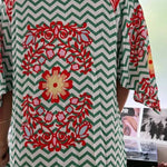 Forest Wave Totem Print Dress