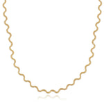 Textured Wave Chain Necklace