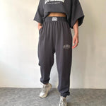 Two Piece Outfits Casual Lounge Sets Round Neck T-shirt Pullover with Pocket Joggers
