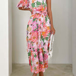 Temperament Elegant Short Sleeve Long Swing Holiday Dress
