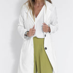 Nadorine Chic Slim Fit Long Sleeve Blazers Collar Long Jacket