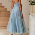 Modern-day Princess Chiffon Suspenders Party Maxi Dress