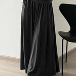 High Waisted Loose Solid Color Long Skirts Skirts Bottoms