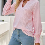 Nadorine Long Sleeve T-Shirt Solid O Neck Elastic Tops for Women Casual Work Office Loose Fit 2026 | Under $40